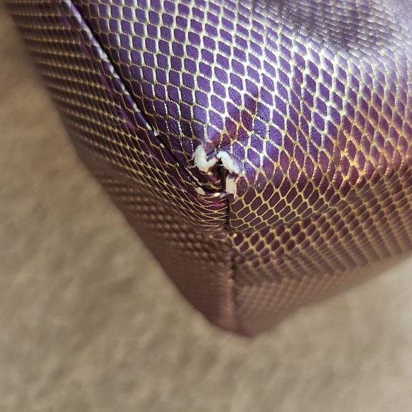 Insulated Purple Pink Wine Bottle Tote Bag Purse - Picture 8 of 14